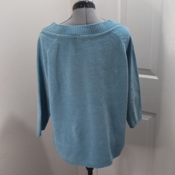 Karen Scott Acrylic Sweater W/ Embroidered Front - Picture 4 of 7